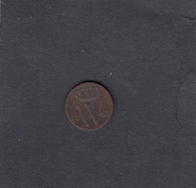 Beschrijving: 1/2 Cent WILLEM III